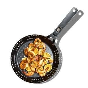 OXO Carbon Steel 12-in. Frypan with Holes for Grilling - NWT